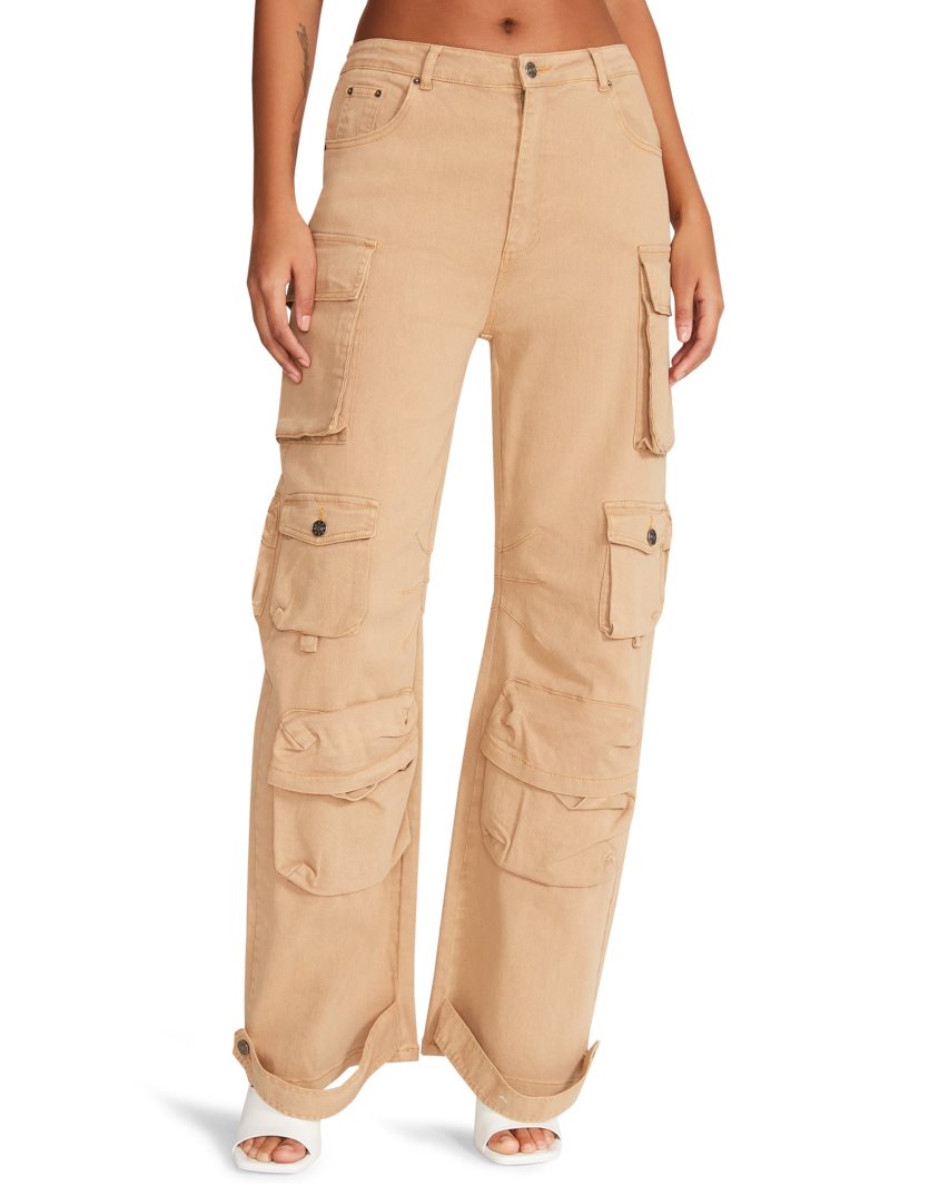 Khaki Steve Madden Brody Women's Pants | PH 4816CLT